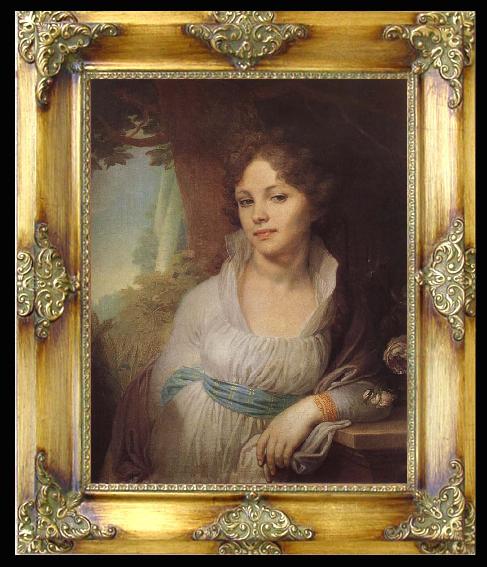framed  Vladimir Borovikovsky Portrait of Maria Lopoukhina, Ta039